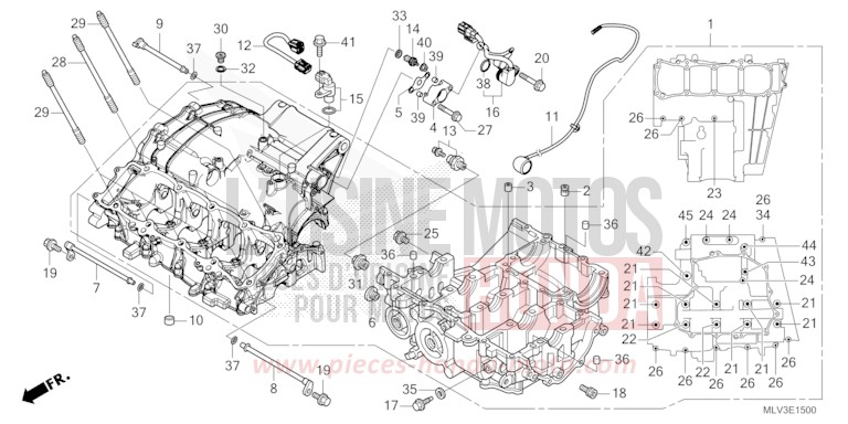 KURBELGEHAEUSE von CB1000F "Big One" WOLF SILVER METALLIC (NHD19D) von 2026